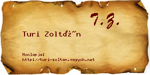 Turi Zoltán névjegykártya