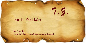 Turi Zoltán névjegykártya