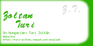 zoltan turi business card
